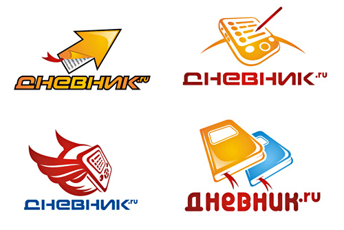 Выбираем логотип Дневник.ру - еще варианты